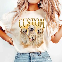 Custom Dog Comfort Tee Shirt Personalized Pet Lover Gift