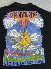 Asos Graphic Print T-Shirt Mens L Oversized Black “Open Yorur Eyes” Streetwear