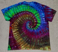 Handmade Ice Tie Dye T-Shirt 2XL Mens Womens Soft Cotton Double Layered Spiral