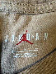 Jordan Jumpman Logo Graphic Print Crew Neck Short Sleeve T-Shirt Beige M