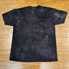 Vintage Y2K The Mountain Black Tie Dye Siberian Husky Dog Art T Shirt Men’s 3XL