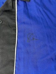 Rare Boeing Starliner Mars Project Blue Black Retro Bowling S/S Shirt Mens L EUC