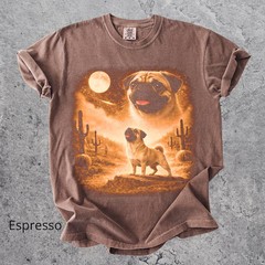 Comfort Tee Pug Howling To The Moon Dog
