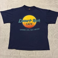 Desert Hard Rock Cafe Cannon AFB New Mexico T-Shirt Size XL Navy Graphic Vintage