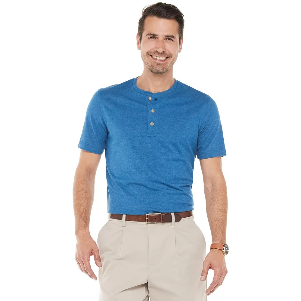 Men’s Croft & Barrow® Classic-Fit Extra Soft Easy-Care Henley Slim Fit S, XXL