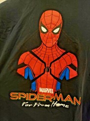 Amazing Spiderman Far From Home Tee T Shirt Marvel 2019 2X navy movie Spider-man