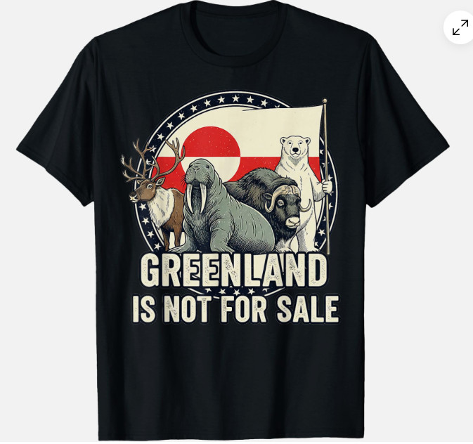Greenland Not for Sale Greenland Flag Animals Unisex T-Shirt
