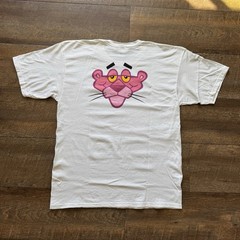 Vintage 2004 Mens XL White Pink Panther PCBC California Gildan Cartoon Tee