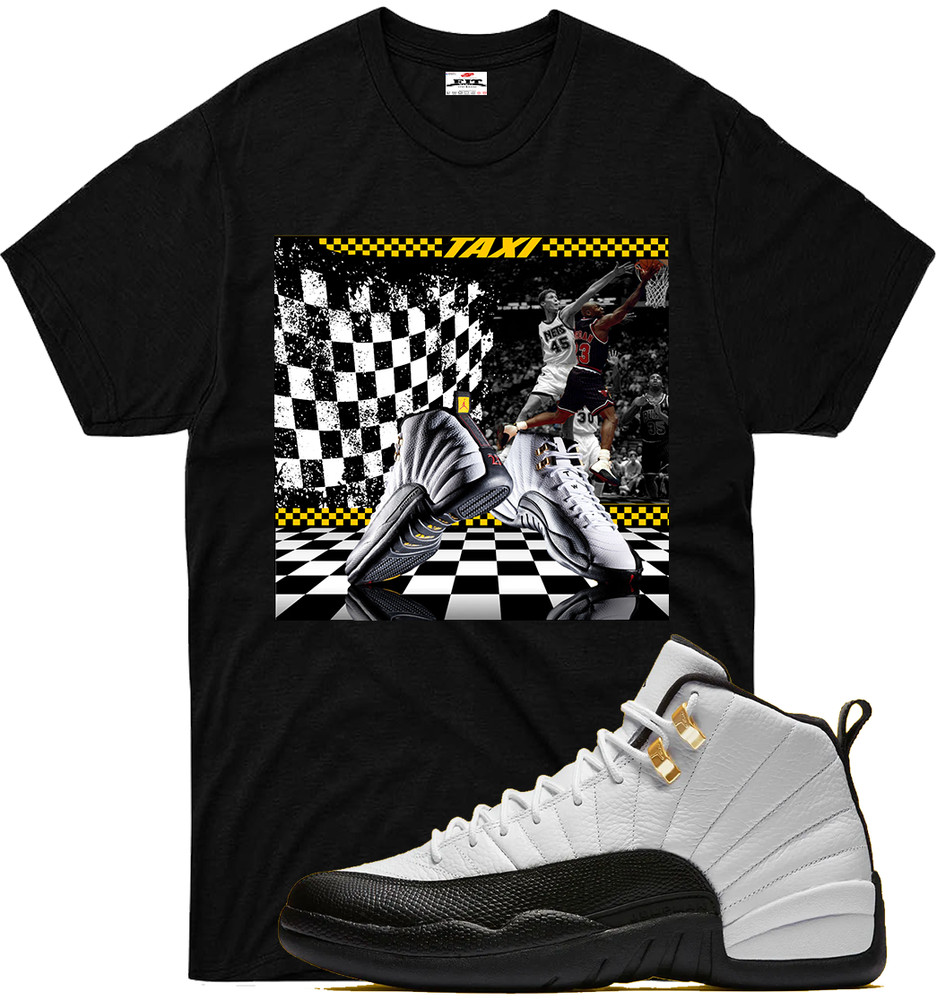 We Will Fit shirt to match Jordan 12 Taxi yellow black and white