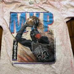 Vtg Chicago Bulls Shirt Mens Large White NBA Basketball Michael Jordan 90s