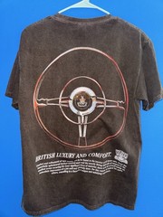 Men Brown Vintage Cotton T Shirt Streetwear Size M