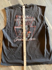 VTG 90s Harley Davidson Motorcycle T-Shirt XL Sleveless American Eagle Hawk Eye