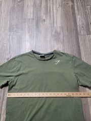 Gymshark Shirt Mens Medium Olive Green Crewneck Short Sleeve Athletic Tee Gym