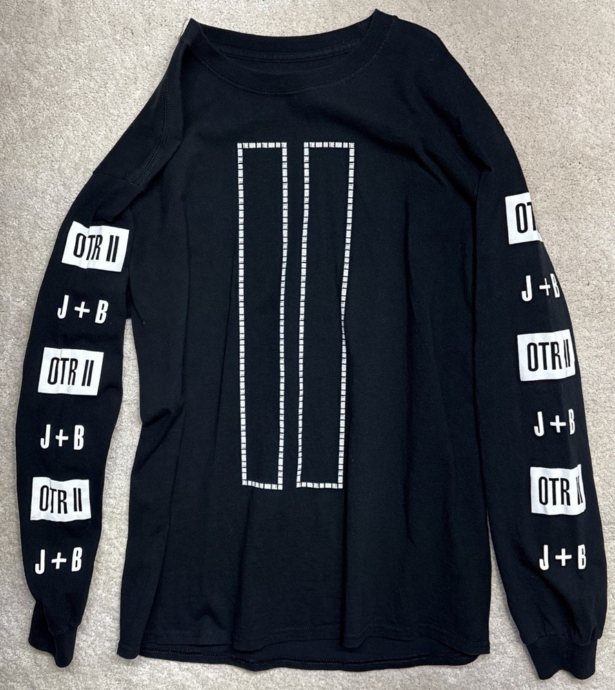 Jay-Z Beyonce On The Run Tour II Shirt Long Sleeve OTR II Official 2018 Sz LG