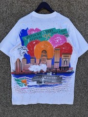 Vintage 1995 Kentucky Derby AOP T-Shirt Single Stitch Sz XL