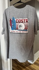 Costa Men’s Graphic Logo Short Sleeve T-Shirt XXL Cotton Blend Assorted Colors