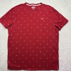 Hollister Must-Have Collection Mens Red Icon Crewneck Cotton T-Shirt Size XL