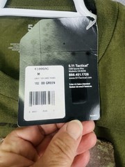 5.11 Tactical Shirt Mens Medium Hunter Green Ace Tee T-Shirt Cards Comfort