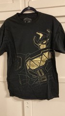 Loot Crate Power Rangers Graphic Print Black/Gold Men’s Crew Neck T-Shirt L