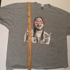 POST MALONE Mens 3XL Tshirt STONEY Rap Hiphop Music Band Official 2016 Gray EUC