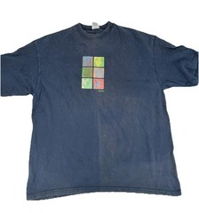 Vintage 90s Old Navy Dog Collage Andy Warhol Shirt Size Large USA
