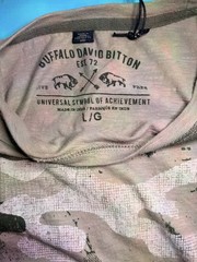 Buffalo David Bitton Men’s L Camo Graphic T-Shirt NWT Live Free Olive Tan