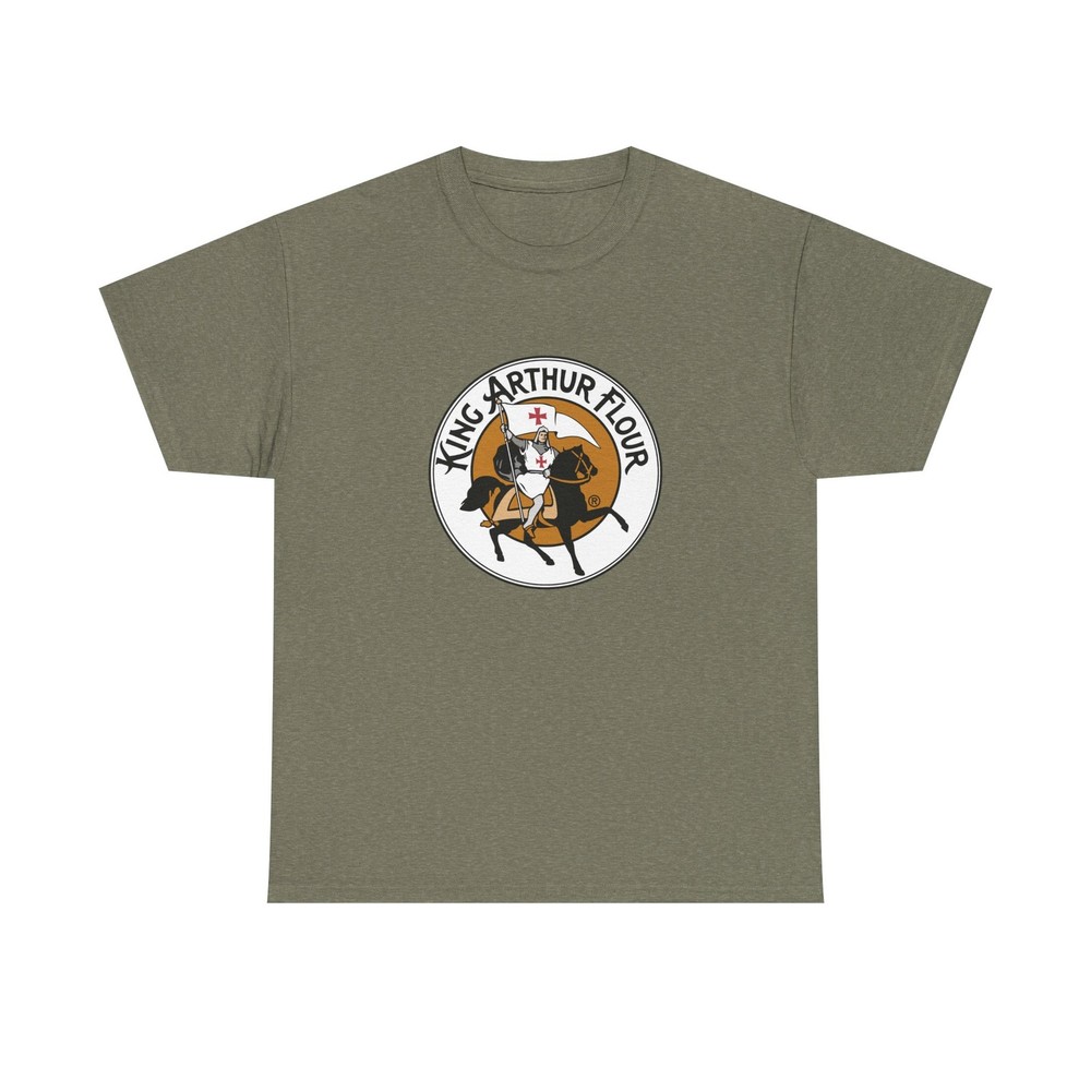 King Arthur Flour Old Logo Crusades Knight Templar Cross Horse Bake Emblem Shirt
