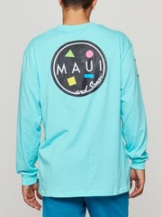 VTG 90’s Maui &Sons Cookie Logo Long Sleeve Celadon Mens Size S w/ Imperfections
