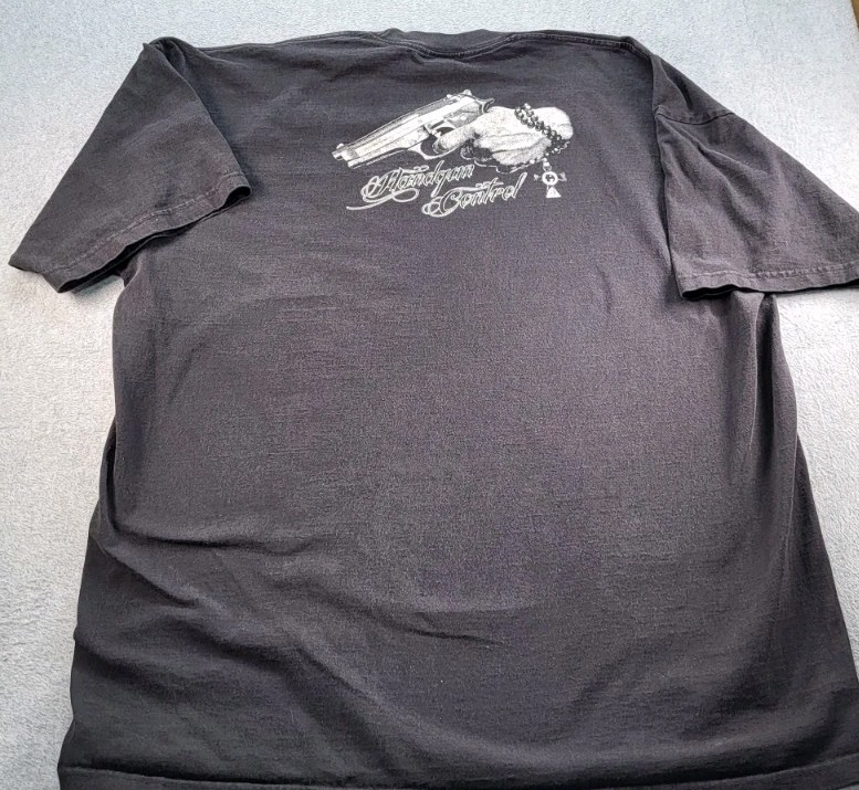 Vintage Gun Control T Shirt Mens 3XL Made In USA! Pro Tag, See Photos