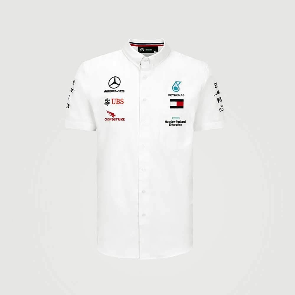 Mercedes AMG Petronas Motorsport F1 Mens Team Shirt White 2020 + Team Cap