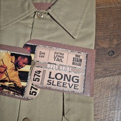 Dickies Work Shirt 574 Mens Long Sleeve Button Up Tan Durable Workwear