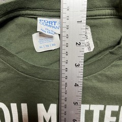 Port & Co Funny T-Shirt You Matter Then You Energy Men’s XL Green