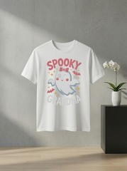 Unisex Funny Spooky Grandma Halloween Party Graphic T Shirt Vintage Gift Tee