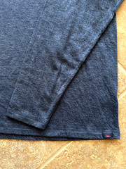 Faherty Cloud Henley T Shirt Mens XXL Navy Blue Heather Long Sleeve $98 NWT