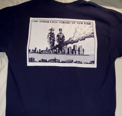 VTG 9/11 Twin Towers New York T-Shirt FDNY NYPD World Trade Center POLICE Fire