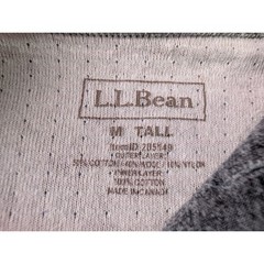 LL Bean Mens Henley Shirt Medium Tall Red Gray Striped Wool Blend 285149 Canada