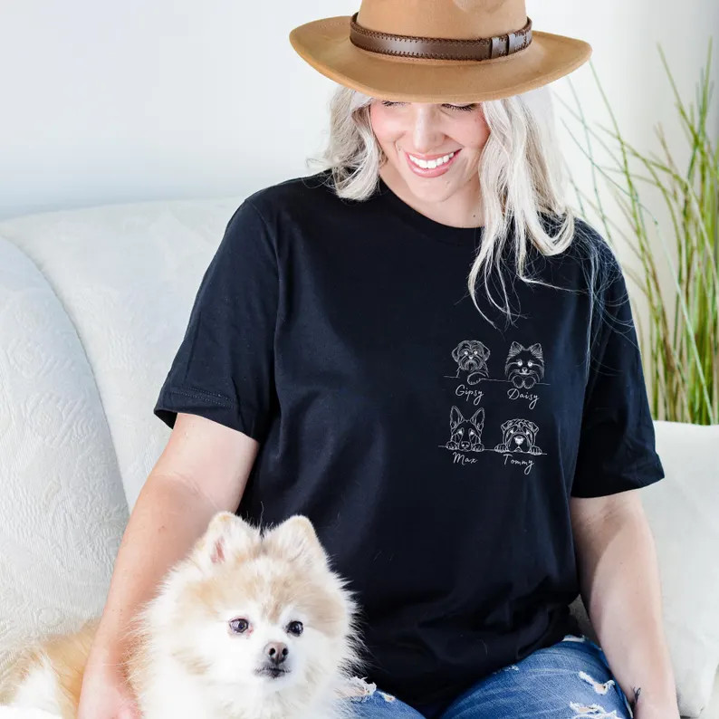 Custom Dog Breed Name Comfort Tee Personalized Pet Lover Shirt Gift Idea