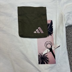 Adidas Men’s Shirt Small Olive Green ShortSleeve Tropical BasketBall Graphic