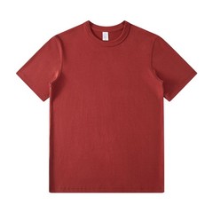 Mens summer fashion white cotton short-sleeved T-shirt pure color