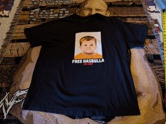 FULL SEND T-Shirt Men’s Black XL Free Hasbulla Mug Shot Graphic Cotton Tee