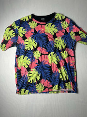 CSG Men’s 2XL Bright Color Leaf Graphic T-Shirt Short Sleeve Casual Tee