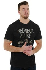 Funny Redneck Drink Beer Southern Attitude Mens Casual Crewneck T Shirts Tees
