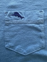 Tommy Bahama Men’s Blue Crew Neck Short Sleeve Pocket Logo Tee Cotton Knit S/P