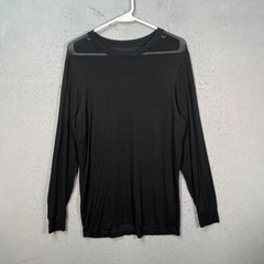 Uniqlo Heattech Extra Warm Black Long Sleeve Top Cashmere Blend Mens Medium