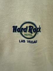 Vintage Hard Rock Cafe T-Shirt Men’s Medium Yellow Las Vegas Made In USA 90s Y2K