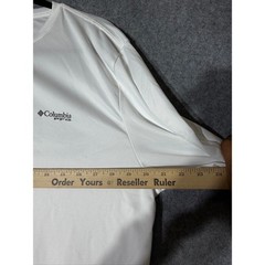 Columbia PFG Mens White Long Sleeve American Flag Fish Graphic Shirt FM0260 M
