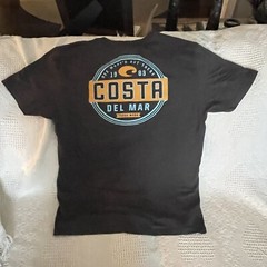 Costa Del Mar Men’s T-Shirt Size Large Gray See What’s Out There 1983 Blue