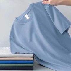 100% Pure Cotton Round Neck Short Sleeved T-shirt for Men and Women’s New Summer