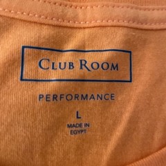 Club Room Men’s ORANGE Cotton Blend T-Shirt, size Large NEW with Tags UPF 25