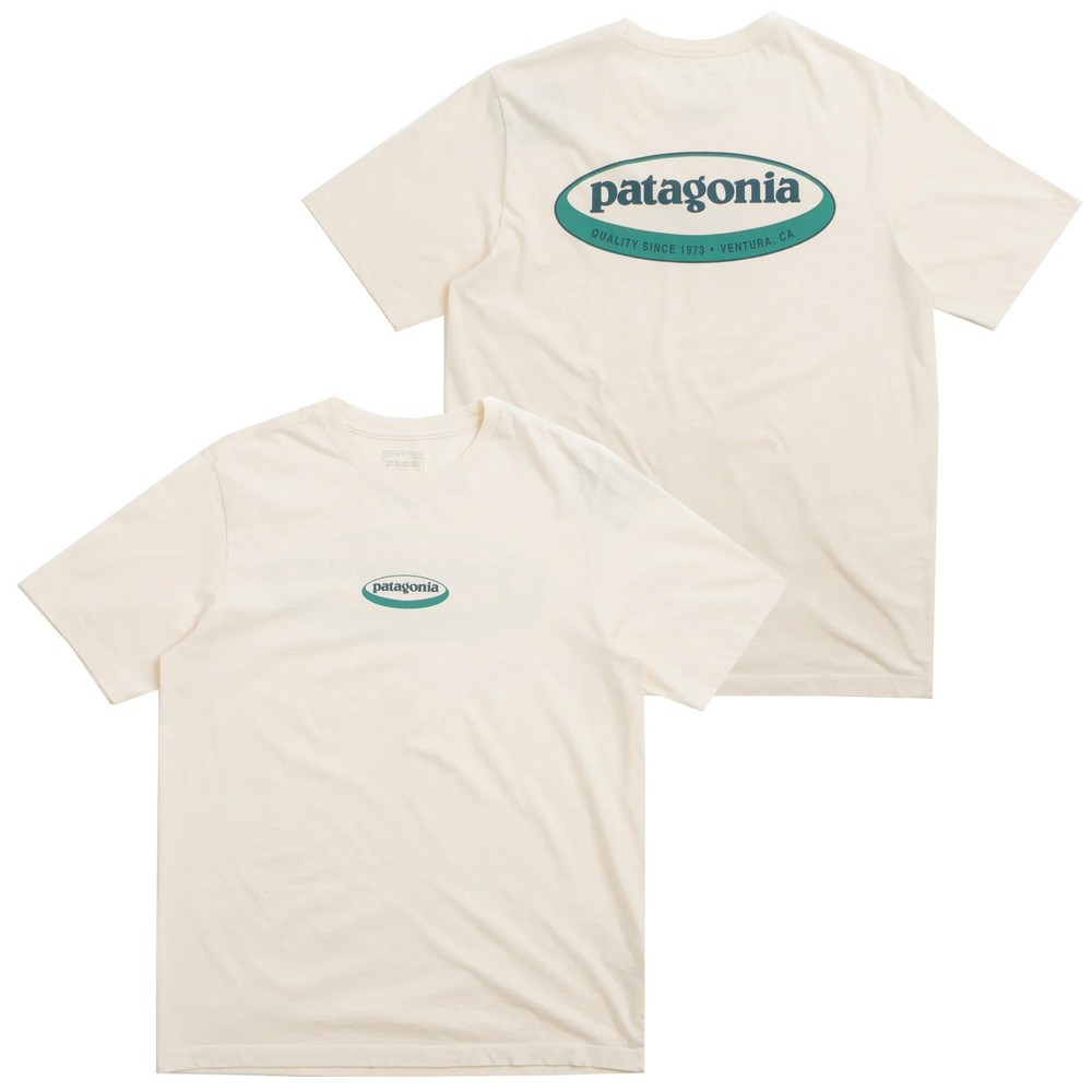 Patagonia Mens – ’95 Oval Logo S/S T-shirt – Undyed Natural